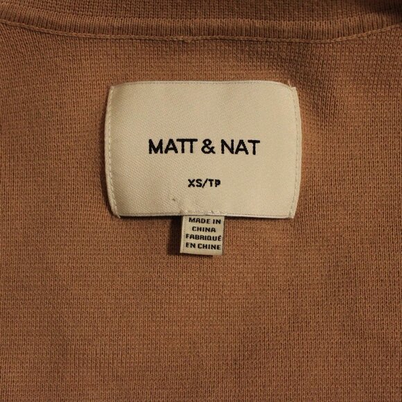 MATT & Nat XS Open Front Cardigan Tan - Picture 5 of 9